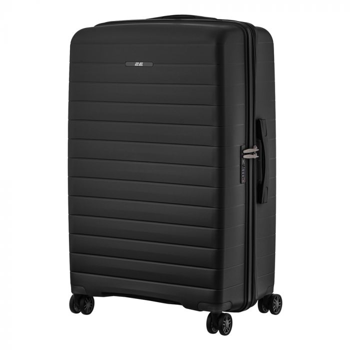 Валіза 2E, Aero, поліпропілен, велика, 99/119 л, TSA, 4 колеса, EXP, чорний