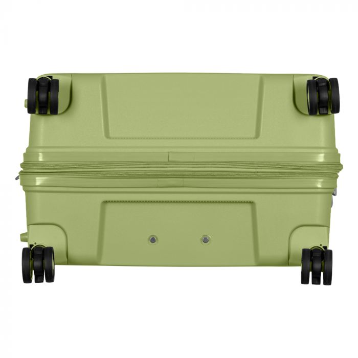 Валіза 2E, Aero, поліпропілен, велика, 99/119 л, TSA, 4 колеса, EXP, оливково-зелений