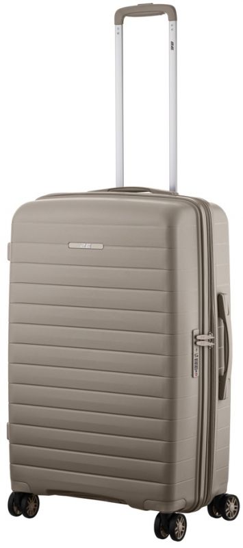 Валіза 2E, Aero, поліпропілен, середня, 63/78 л, TSA, 4 колеса, EXP, сіро-коричневий