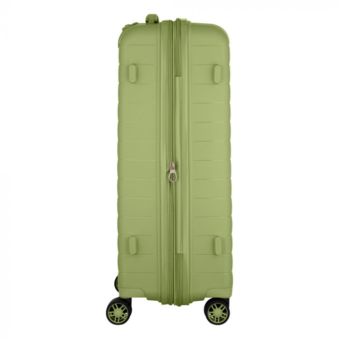 Валіза 2E, Aero, поліпропілен, середня, 63/78 л, TSA, 4 колеса, EXP, оливково-зелений