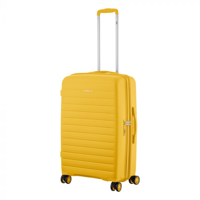 Валіза 2E, Aero, поліпропілен, середня, 63/78 л, TSA, 4 колеса, EXP, бурштиново-жовтий