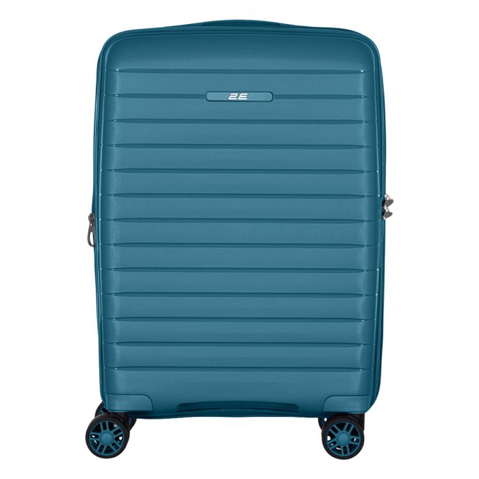 Валіза 2E, Aero, поліпропілен, мала, 35/44 л, TSA, 4 колеса, EXP, синій