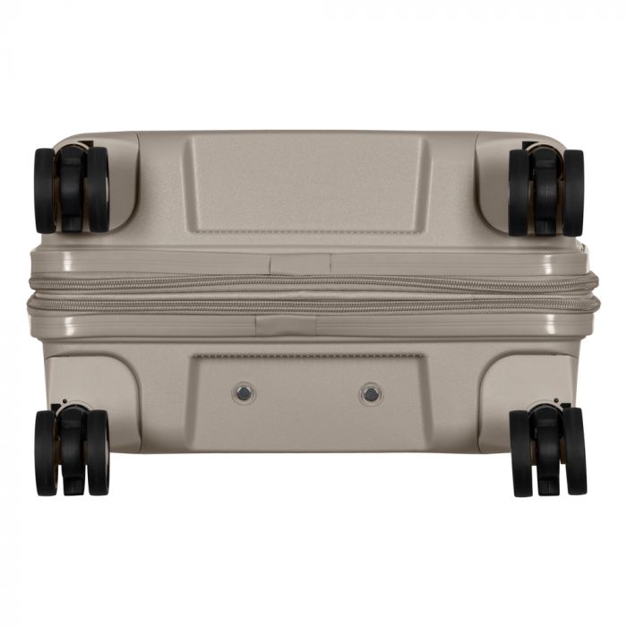 Валіза 2E, Aero, поліпропілен, мала, 35/44 л, TSA, 4 колеса, EXP, сіро-коричневий