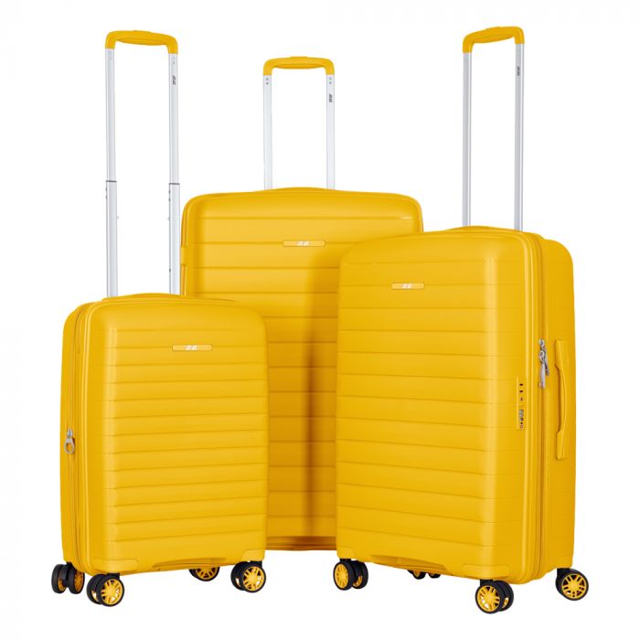 Валіза 2E, Aero, поліпропілен, мала, 35/44 л, TSA, 4 колеса, EXP, бурштиново-жовтий
