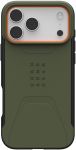 Чохол UAG для iPhone 17 Pro Max, Civilian MagSafe, Olive/Orange