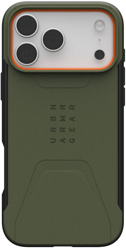 Чохол UAG для iPhone 17 Pro Max, Civilian MagSafe, Olive/Orange Чохол UAG для iPhone 17 Pro Max, Civilian MagSafe, Olive/Orange