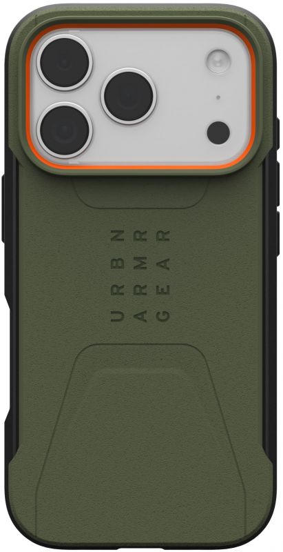 Чохол UAG для iPhone 17 Pro, Civilian MagSafe, Olive/Orange Чохол UAG для iPhone 17 Pro, Civilian MagSafe, Olive/Orange