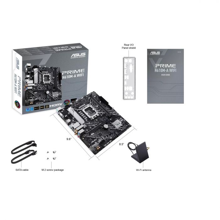 Материнcька плата ASUS PRIME H610M-A WIFI s1700 H610 2xDDR5 M.2 HDMI D-Sub DP Wi-Fi BT mATX Материнcька плата ASUS PRIME H610M-A WIFI s1700 H610 2xDDR5 M.2 HDMI D-Sub DP Wi-Fi BT mATX