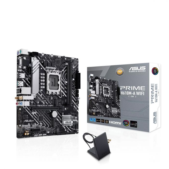 Материнcька плата ASUS PRIME H610M-A WIFI s1700 H610 2xDDR5 M.2 HDMI D-Sub DP Wi-Fi BT mATX Материнcька плата ASUS PRIME H610M-A WIFI s1700 H610 2xDDR5 M.2 HDMI D-Sub DP Wi-Fi BT mATX