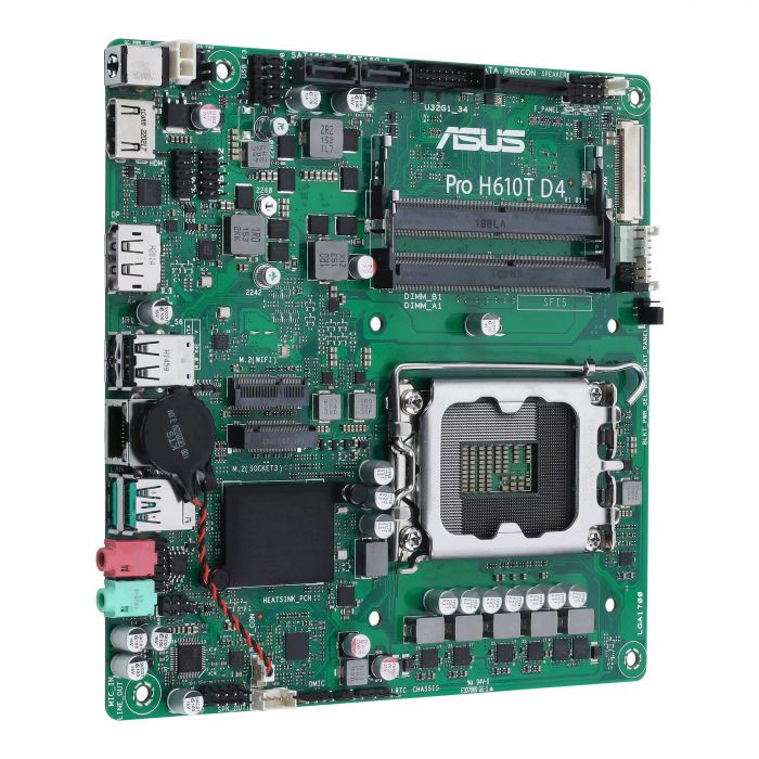 Материнcька плата ASUS PRO H610T-CSM s1700 H610 2xDDR5 M.2 HDMI DP LVDS Thin mITX Материнcька плата ASUS PRO H610T-CSM s1700 H610 2xDDR5 M.2 HDMI DP LVDS Thin mITX