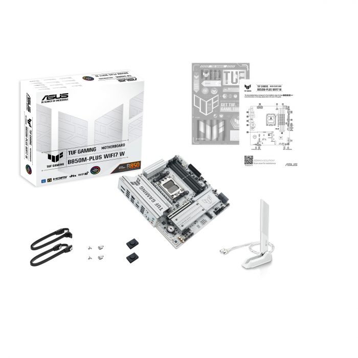 Материнcька плата ASUS TUF GAMING B850M-PLUS WIFI7 W sAM5 B850 4xDDR5 M.2 HDMI DP Wi-Fi BT mATX білий Материнcька плата ASUS TUF GAMING B850M-PLUS WIFI7 W sAM5 B850 4xDDR5 M.2 HDMI DP Wi-Fi BT mATX білий