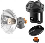 Обігрівач газовий туристичний Neo Tools, 92г/год, картриджний, регулятор, п'єзопідпал, чорний