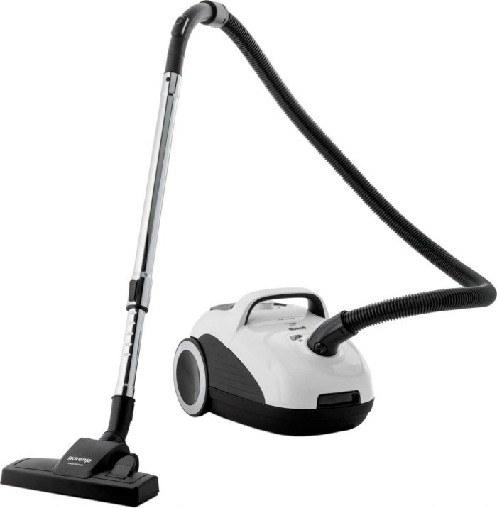 Пилосос Gorenje мішковий, 800Вт, 3л, вага-6.5кг, HEPA, індикатор, телескоп, білий