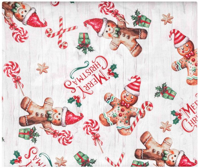 Скатертина Ardesto Christmas Gingerbread 120х140см, 100% поліестер, червоний