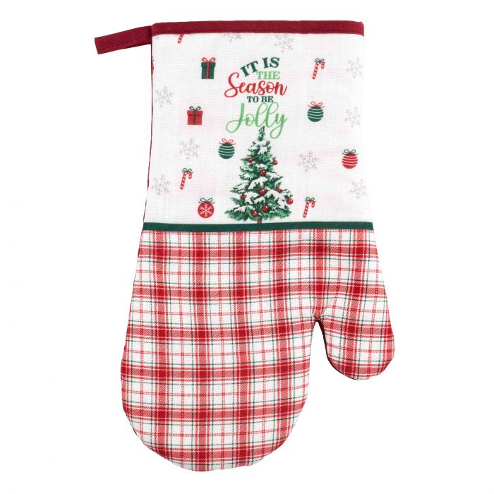 Набір прихваток для кухні Ardesto Christmas Tree 18х20см, 18х30см, 100% поліестер (верх), 100% бавовна (низ), зелений