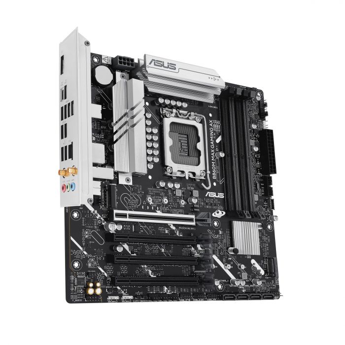 Материнcька плата ASUS B860M MAX GAMING AX s1851 B860 4xDDR5 M.2 DP USB Type-C Wi-Fi BT mATX