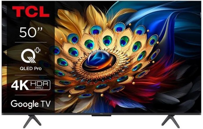 Телевізор 50" TCL QLED 4K 60Hz Smart Google TV Black