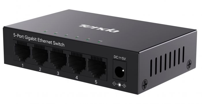 Комутатор TENDA TEG1005M 5xGE, Некерований