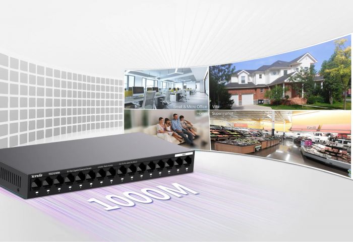 Комутатор TENDA TEG1016M 16xGE, Некерований