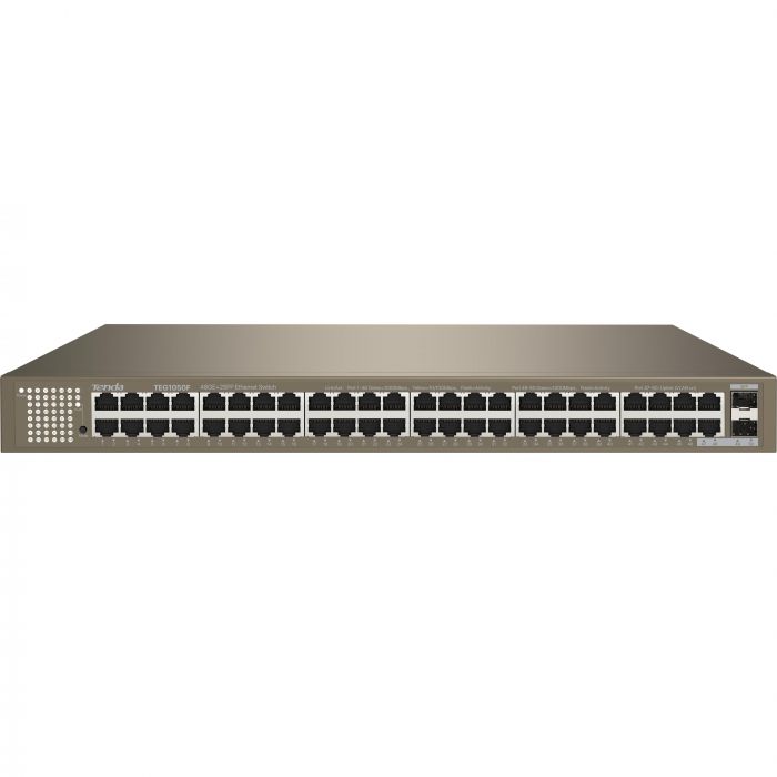 Комутатор TENDA TEG1050F 48xGE, 2xSFP Combo, Некерований