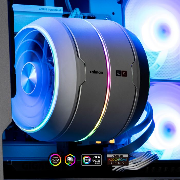 Процесорний кулер Zalman ZET5, ARGB LGA 1851, 1700, 1200, 115x, AM5, AM4,  4pin PWM, 3pin+5VARGB, TDP200W, білий