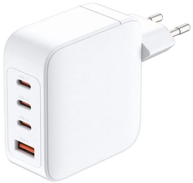 Зарядний пристрій мережевий D-Link DCF-141 140Вт GaN 3хUSB-С, 1xUSB-A, білий