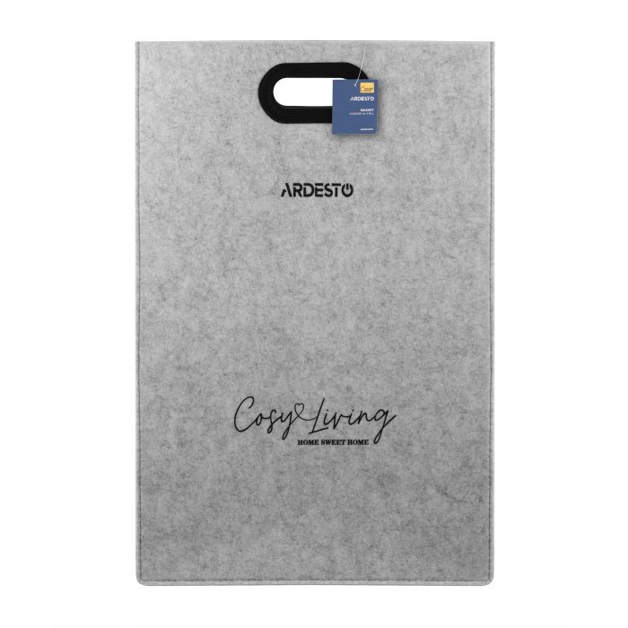 Кошик Ardesto Prestigio 40х30х60см, фетр, сірий Кошик Ardesto Prestigio 40х30х60см, фетр, сірий
