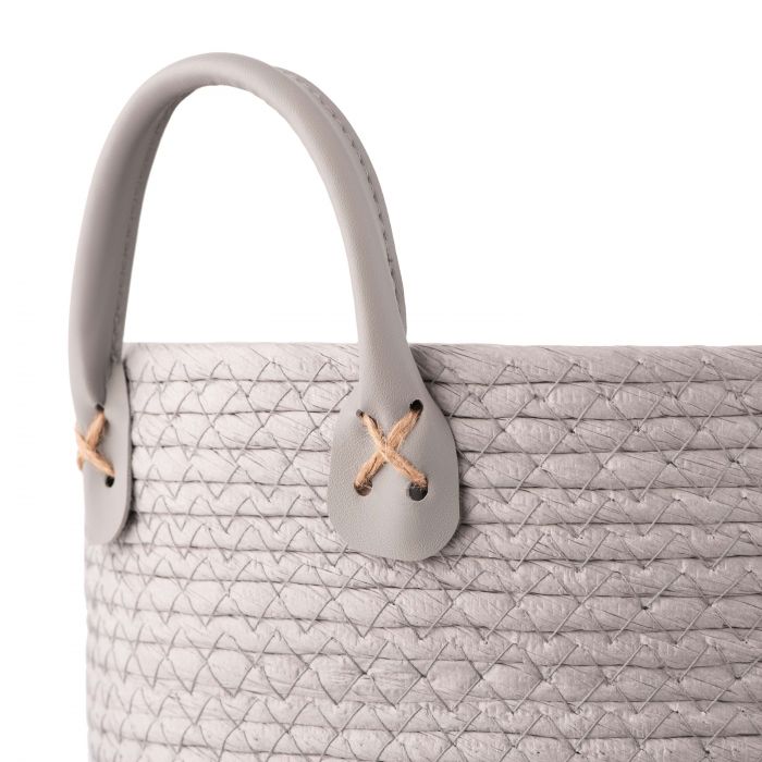 Кошик Ardesto Minimalism 35х35х27см, паперовий шпагат, рогожка, сірий Кошик Ardesto Minimalism 35х35х27см, паперовий шпагат, рогожка, сірий