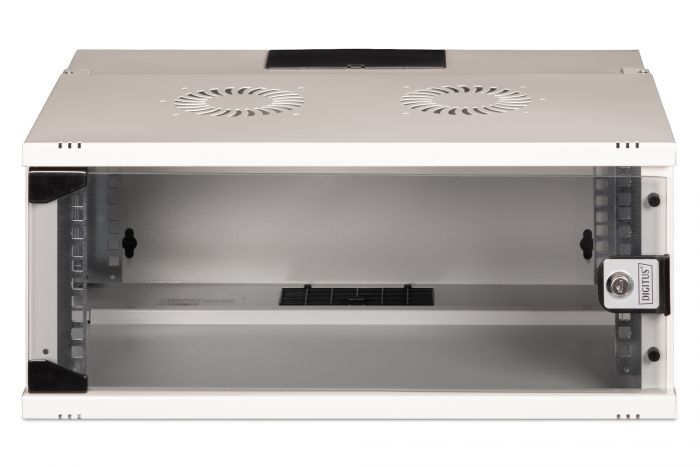 Шафа DIGITUS 19", 4U, SOHO PRO, скляні двері, 540x400 мм, 60кг максимально, сіра