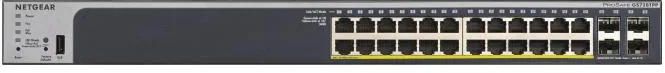 Комутатор NETGEAR GS728TPP 24xGE PoE, 4xSFP, 384Вт, Керований L2