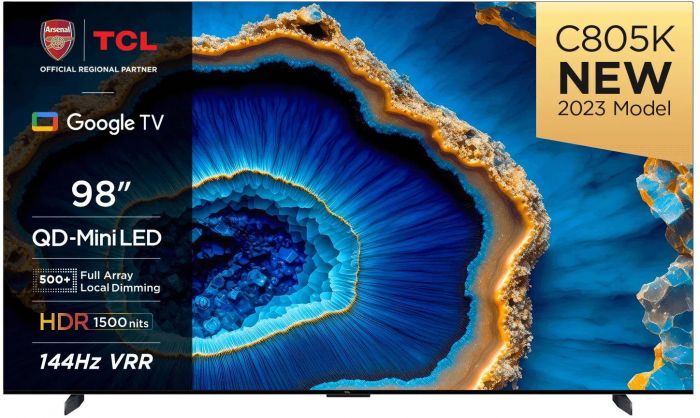 Телевізор 98" TCL MiniLED 4K 144Hz Smart Google TV Titan ONKYO sound