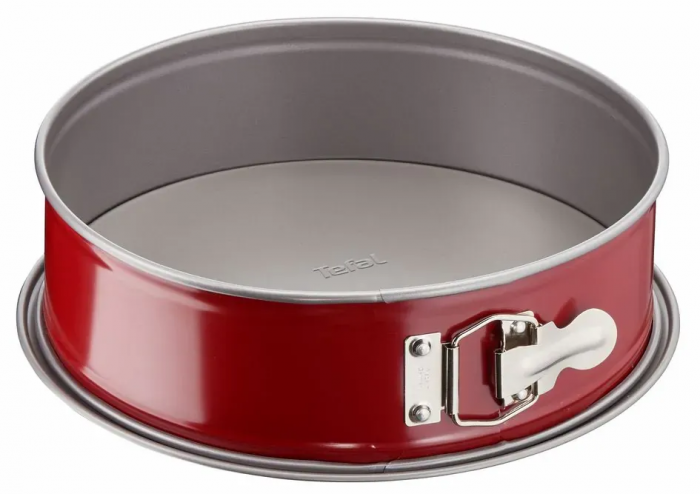 Форма для випікання Tefal DeliBake, кругла, знімне дно, 27см, вуглецева сталь, червоний