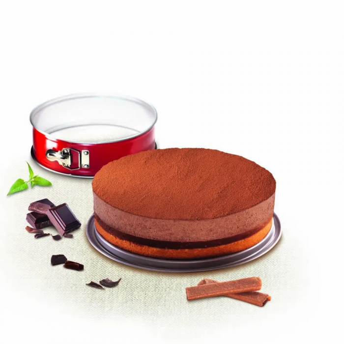 Форма для випікання Tefal DeliBake, кругла, знімне дно, 19см, вуглецева сталь, червоний