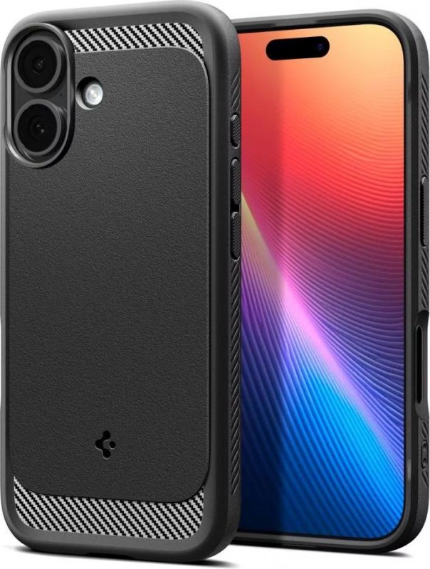 Чохол Spigen для iPhone 17, Rugged Armor MagFit, Matte Black
