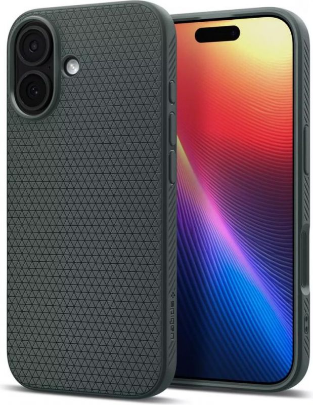 Чохол Spigen для iPhone 17, Liquid Air, Abyss Green