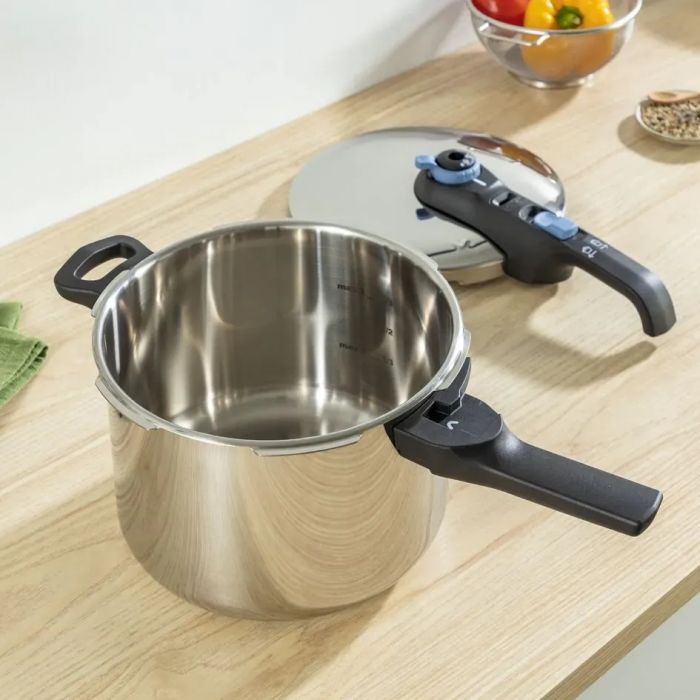 Скороварка Tefal Secure Trendy, 8л, з паровим кошиком, нержавіюча сталь, пластик