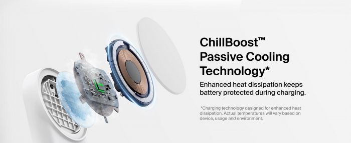 Зарядний пристрій бездротовий Belkin UltraCharge 2-in-1 Foldable Magnetic Charging 25Вт, білий