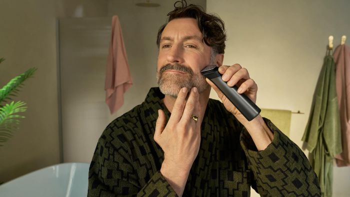 Тример Philips Series 9000, для обличчя, голови, тіла, акум., насадок-15, OneBlade в компл., сталь, сірий