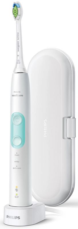 Щітка зубна електр. Philips, ProtectiveClean 5100, 62т. колив/хв, насадок-2, футляр, білий
