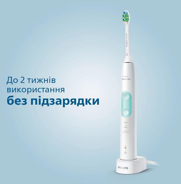 Щітка зубна електр. Philips, ProtectiveClean 5100, 62т. колив/хв, насадок-2, футляр, білий