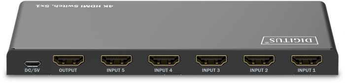 Відеокомутатор DIGITUS UHD HDMI (INx5 - OUTx1), 4K