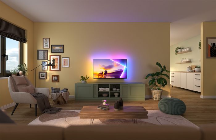 Телевізор 55" Philips QLED 4K 60Hz Smart Titan OS Black Ambilight