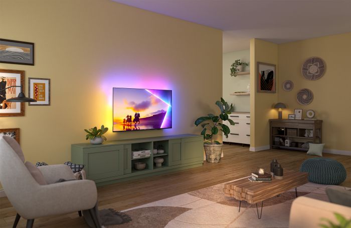 Телевізор 65" Philips QLED 4K 60Hz Smart Titan OS Black Ambilight