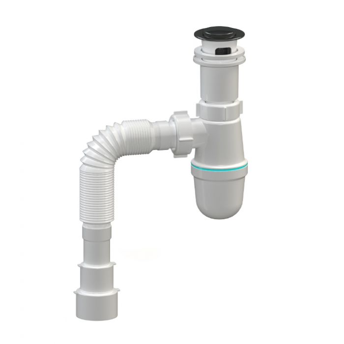 Набір для ванної кімнати, раковина, умивальник Adamant QUANTO 90, штучний камінь, прямокут., з сифоном Click-Clack + змішувач