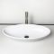 Раковина, умивальник Adamant ANDERE NEW, штучний камінь, овальна, без отвору для змішувача та переливу, 590х295х130мм, накладний, білий