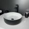 Раковина, умивальник Adamant ARENA, штучний камінь, кругла, без отвору для змішувача та переливу, 360х113мм, врезной, чорно-білий