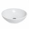Раковина, умивальник Adamant KREIS, штучний камінь, кругла, без отвору для змішувача та переливу, 420х150мм, накладний, білий