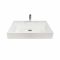 Раковина, умивальник Adamant SLENDER, штучний камінь, прямокут., з отвором для змішувача, без переливу, 605x405x120мм, накладний, білий