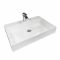 Раковина, умивальник Adamant SLENDER, штучний камінь, прямокут., з отвором для змішувача, без переливу, 605x405x120мм, накладний, білий