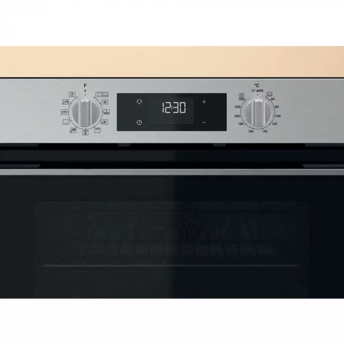 Духова шафа Whirlpool електрична, 71л, A+, дисплей, конвекція, телескопічні напрямні, нерж